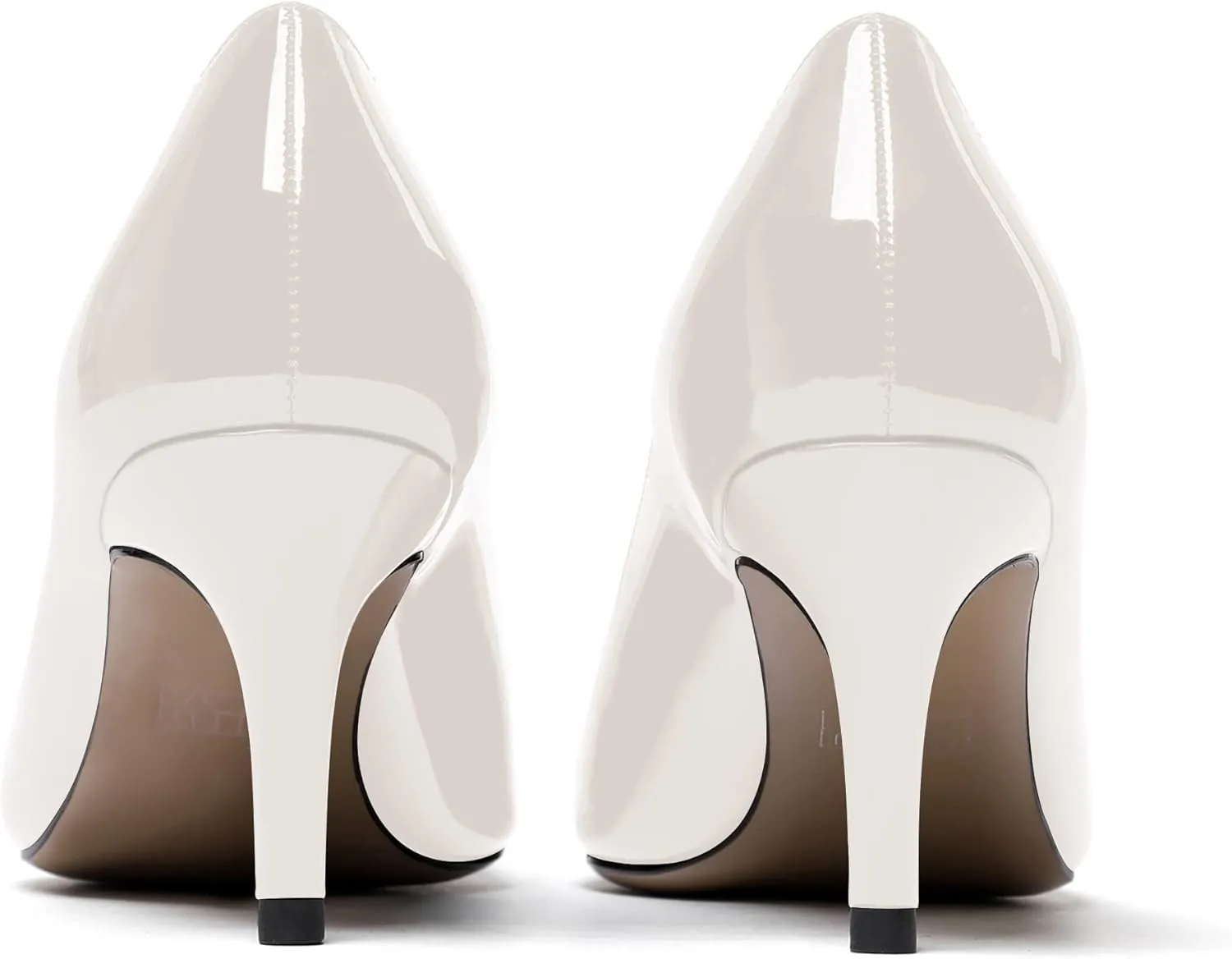 MODENCOCO Women's Pointed Toe Dress Bridal Bow Tie Bow Slip On Patent Stiletto Mid Heel Pumps Shoes 2.5 Inch