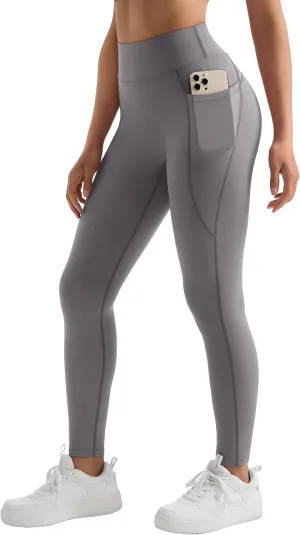 MOOSLOVER Women Workout Leggings with Pockets Compression Runnings Yoga Pants High Waisted Tummy Control Athletic Leggings