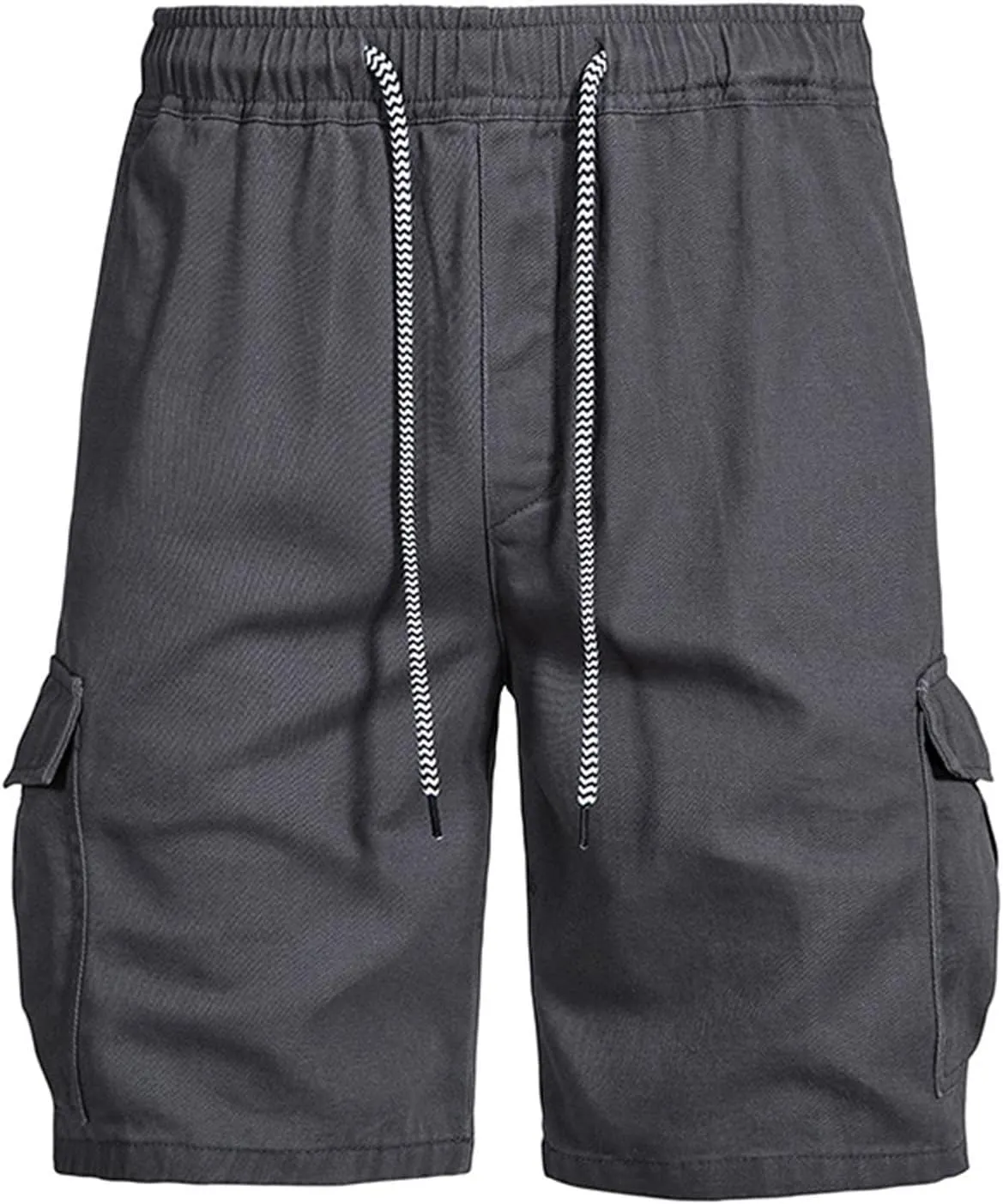 Muscularfit Cargo Shorts for Men 2024 Trendy Cotton Multi Pocket Tooling Shorts Casual Elastic Waist Drawstring Sport Shorts