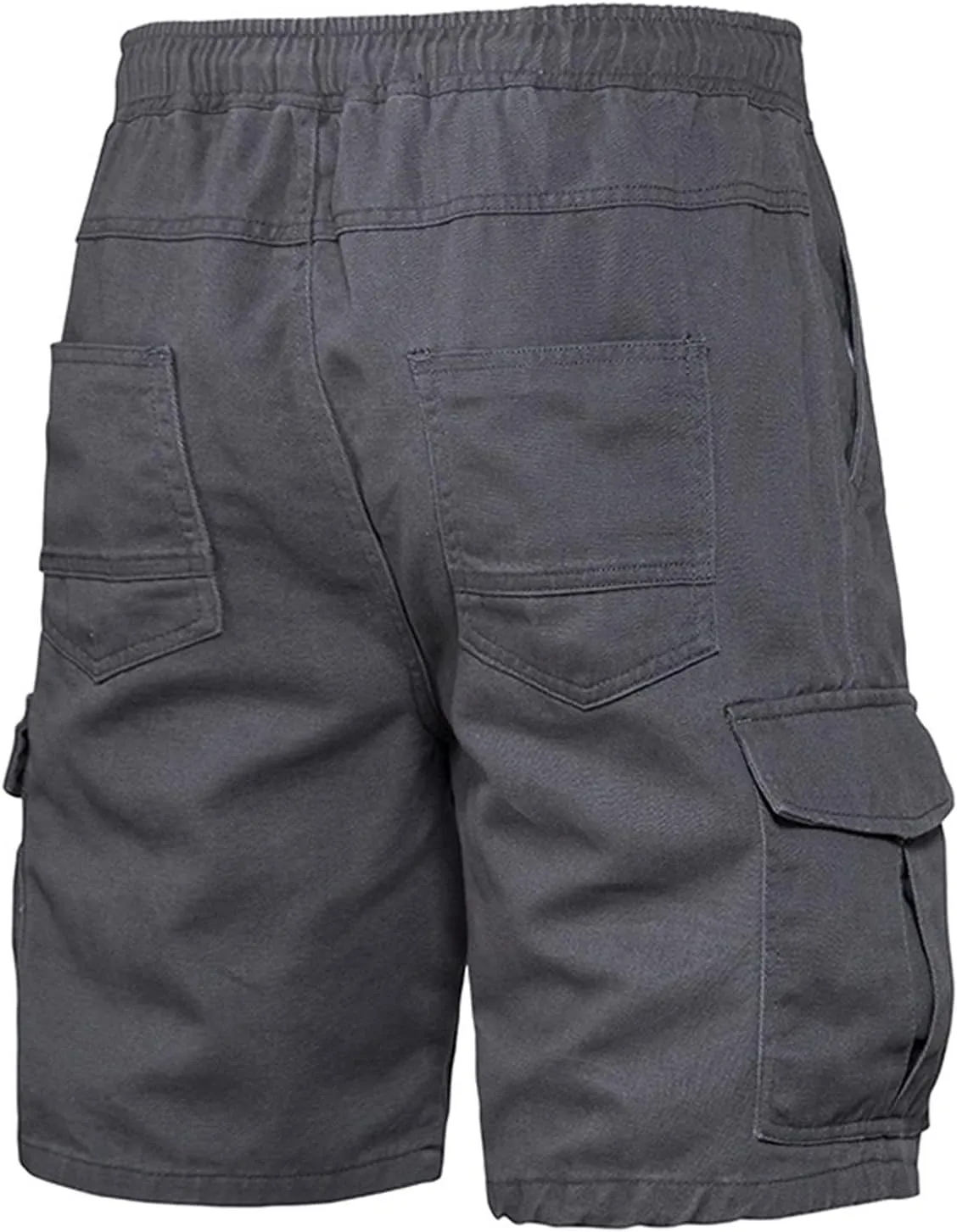 Muscularfit Cargo Shorts for Men 2024 Trendy Cotton Multi Pocket Tooling Shorts Casual Elastic Waist Drawstring Sport Shorts