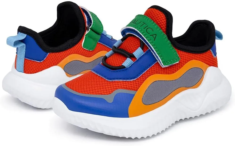 Nautica Kids Fashion Sneaker Athletic Running Shoe with One Strap |Boys - Girls|(Toddler/Little Kid)