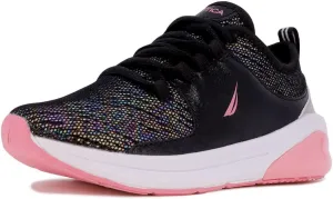 Nautica Kids Girls Metallic Fashion Sneaker Lace-Up Athletic Running Shoe I kappil I (Big Kid - Little Kid - Toddler)