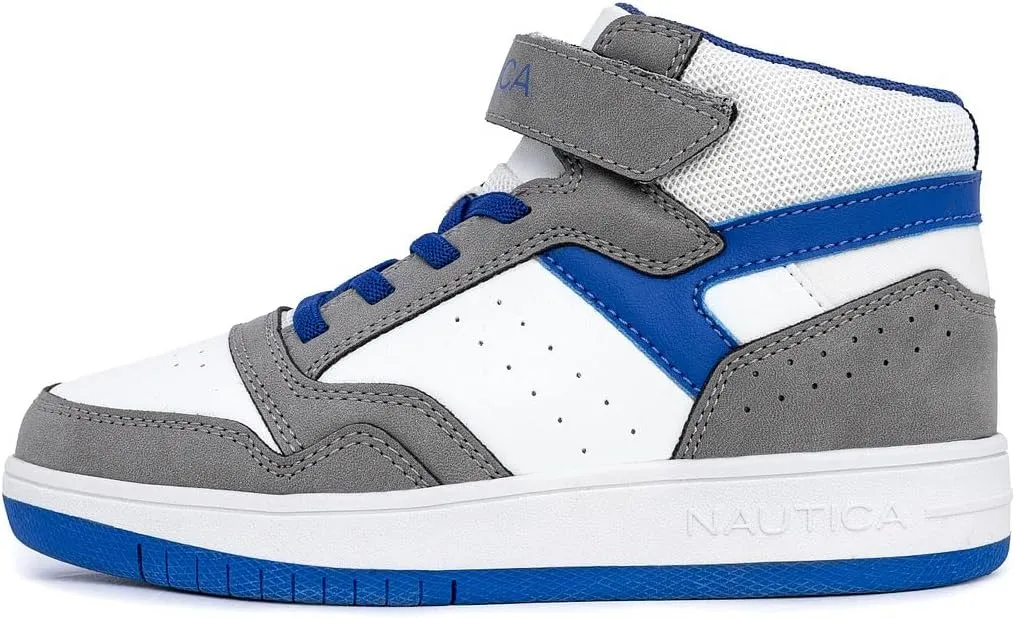Nautica Kids Sneaker: Lace-Up Fashion Shoe with Boot-Like High Top Design for Boys and Girls (Big Kid/Little Kid Sizes) - Horizon