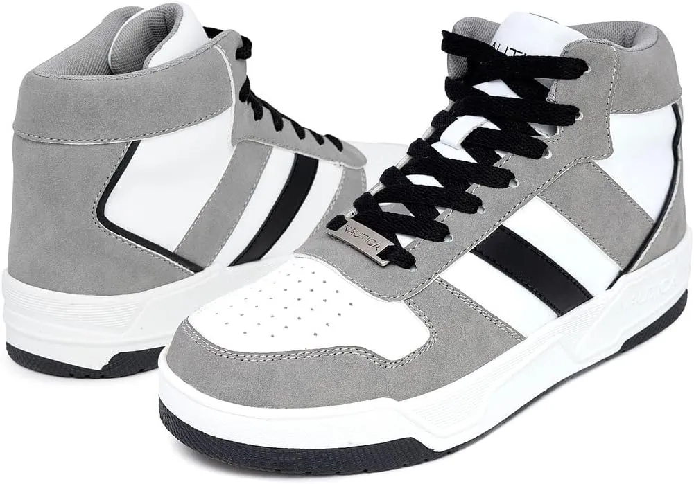 Nautica Kids Sneaker: Lace-Up Fashion Shoe with Boot-Like High Top Design for Boys and Girls (Big Kid/Little Kid Sizes) - Horizon