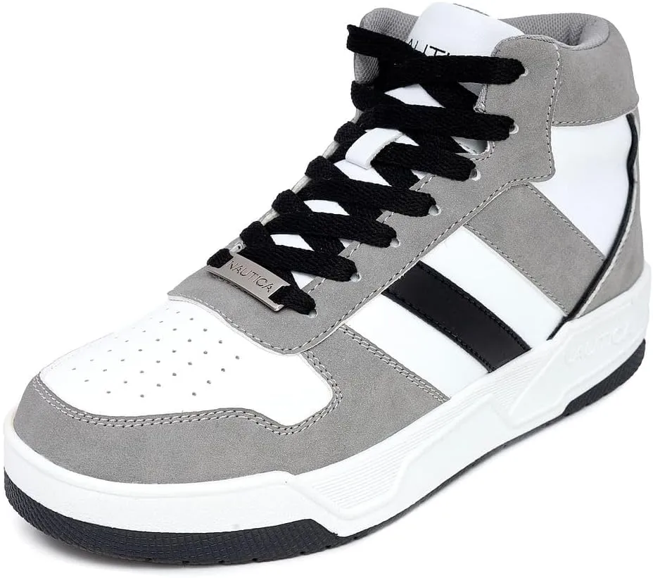 Nautica Kids Sneaker: Lace-Up Fashion Shoe with Boot-Like High Top Design for Boys and Girls (Big Kid/Little Kid Sizes) - Horizon