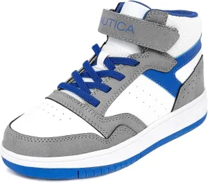 Nautica Kids Sneaker: Lace-Up Fashion Shoe with Boot-Like High Top Design for Boys and Girls (Big Kid/Little Kid Sizes) - Horizon