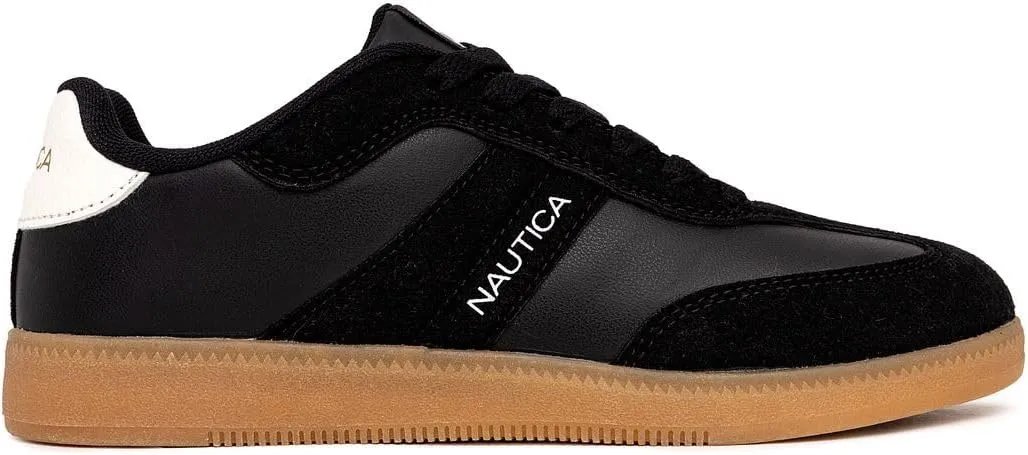 Nautica Women’s Lace-Up Fashion Sneakers – Low-Top Casual Walking & Tennis Shoes with Platform or Regular Heel