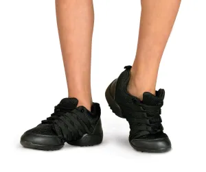 New Dance Hip Hop Sneakers Danz N Motion 9880 Black Split Sole Zumba Jazz