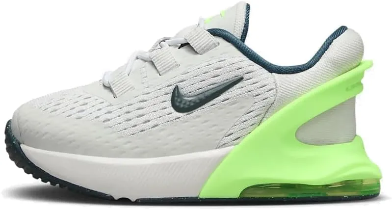 Nike Air Max 270 GO Baby/Toddler Easy On/Off Shoes (DV1970-006, Photon Dust/Lime Blast/Summit White) Size 4