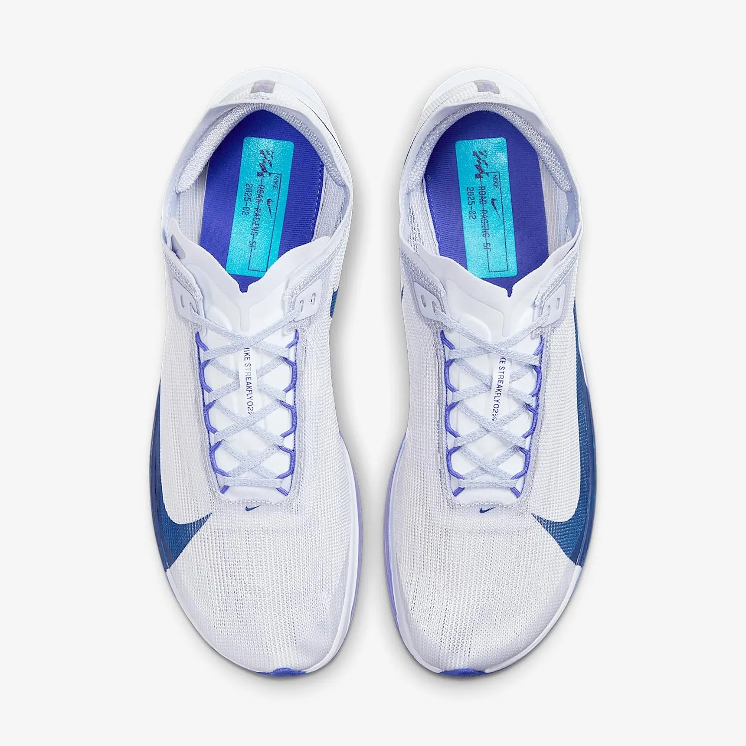 Nike Streakfly 2 Road Racing Shoes (HF6416-001, Ghost/Persian Violet/Blue Lightning/Blue Void)