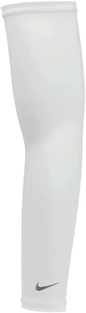 Nike Unisex Adult Dri-FIT UV Protection Running Arm Sleeves (XL) (White)