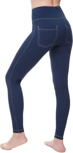 Nirlon Women's Jeggings High Waist Tummy Control Jean Leggings with Pockets for Women