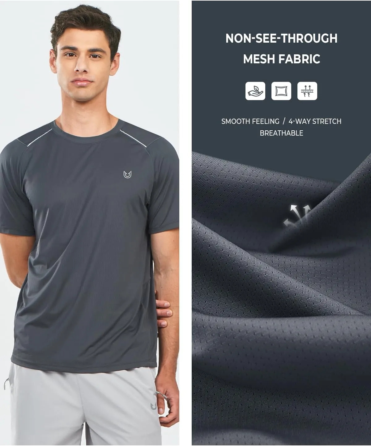 NORTHYARD Men's Athletic Running T-Shirts Workout Lightweight Short Sleeve Performance Shirts Top Tee