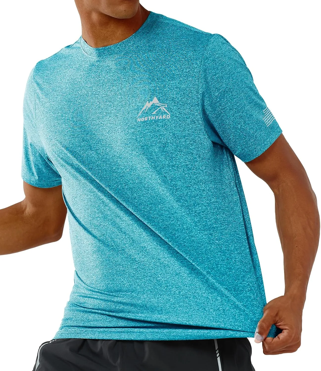 NORTHYARD Men's UPF 50  Sun Protection Shirts Swim SPF UV Quick Dry Short Sleeve T-Shirts for Athletic Fishing Rash Guard