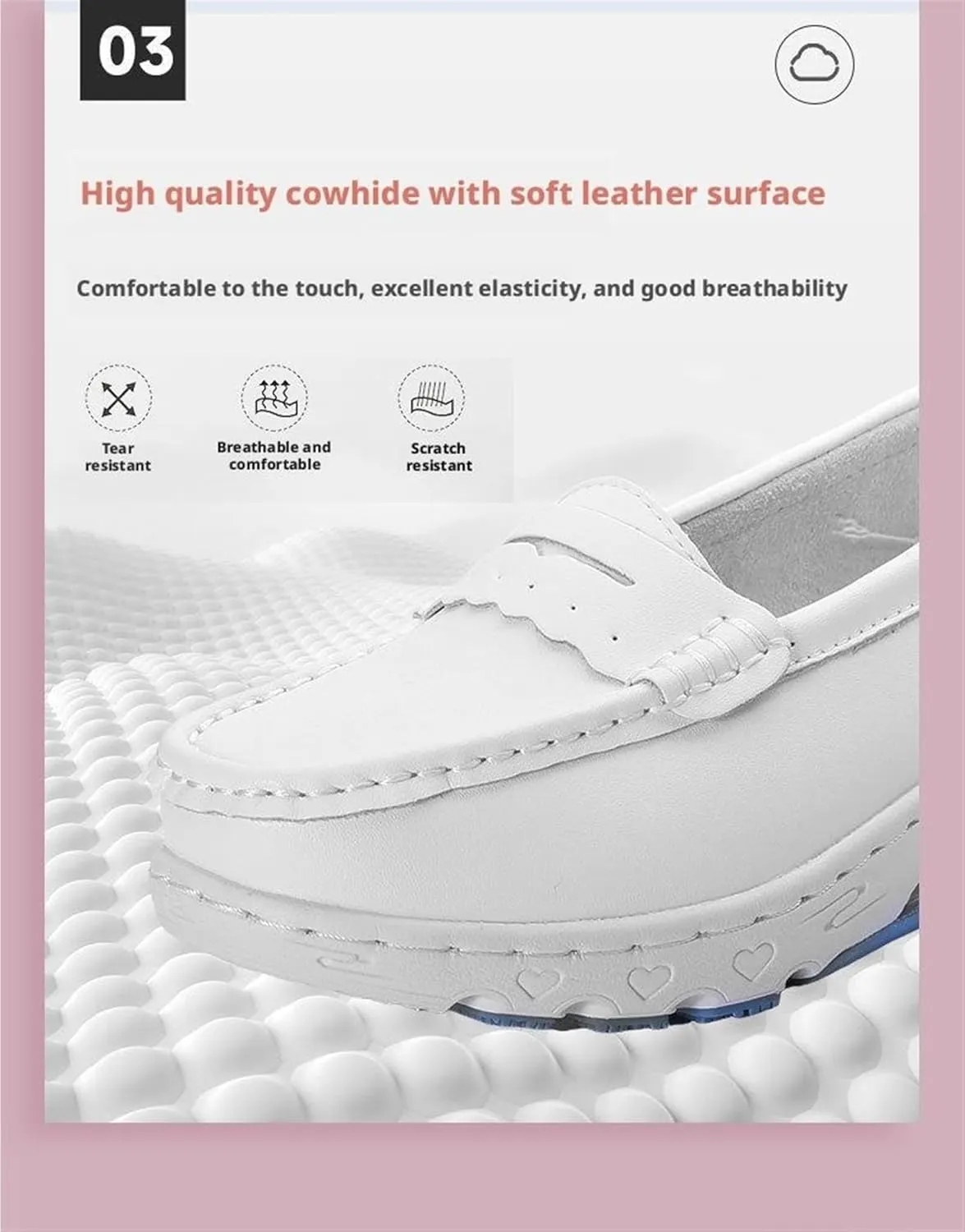 Nursing Shoes Women On Lightweight White Slip Resistant Arch Support Sneakers for Women Healthcare Women Comfort Shoes C-1709