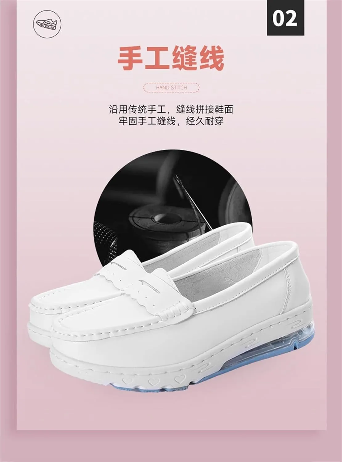 Nursing Shoes Women On Lightweight White Slip Resistant Arch Support Sneakers for Women Healthcare Women Comfort Shoes C-1709