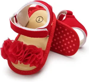 Ohwawadi Baby Boys Girls Sandals Soft Sole Summer Infant Wedding Dress Flat Shoes Beach Sandal Newborn Crib Shoes First Walkers