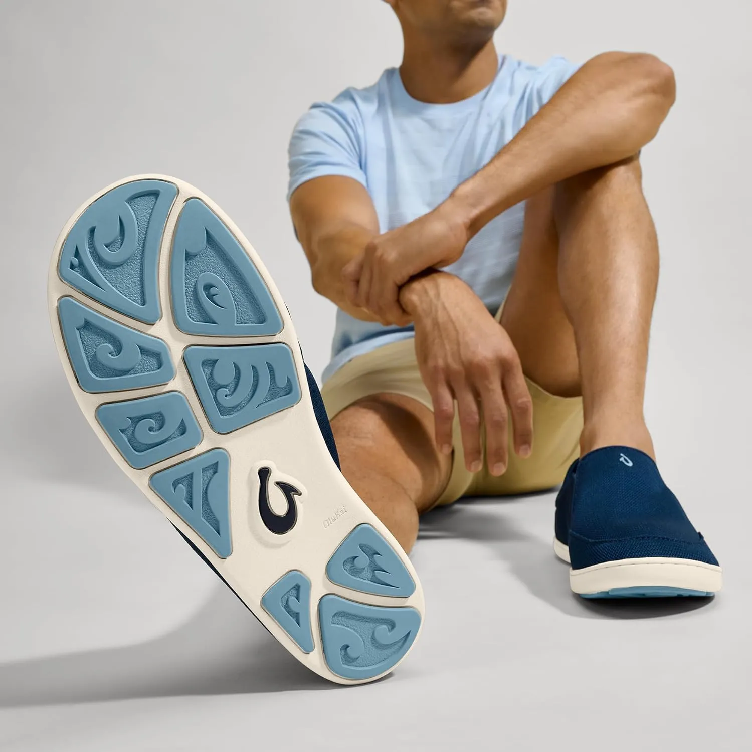 OLUKAI Nohea Mesh Men's Slip On Sneakers, Lightweight & Breathable Shoes for Everyday Wear, All-Weather & Enhanced Traction