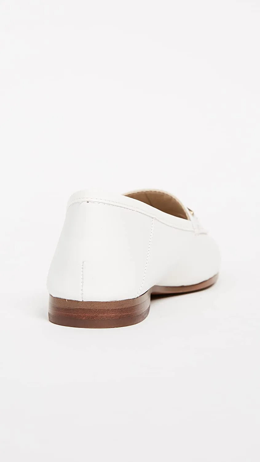 On Edelman Loafers Stacked White Sam Bright Loraine Fashion Timely delivery Almond Slip Toe Most-wanted Heel