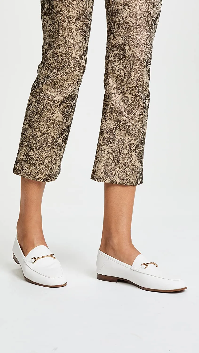 On Edelman Loafers Stacked White Sam Bright Loraine Fashion Timely delivery Almond Slip Toe Most-wanted Heel