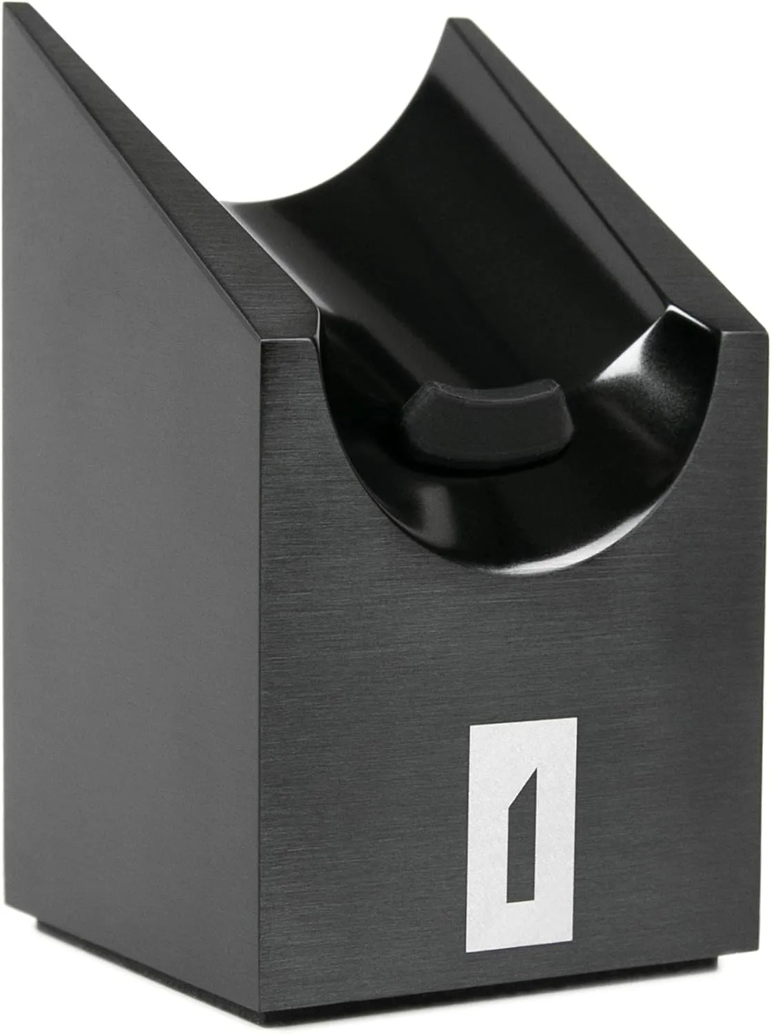 OneBlade Vertical Shaving Brush Stand (Black) Heavy Duty 6063 Aluminum, Double Anodized Finish, Hygienic Shaving Brush Storage - Weight 9.8 oz / 278 grams