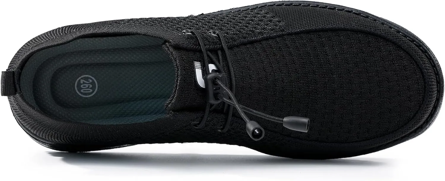 ORISTACO Steel Toe Loafers, Lightweight Breathable Slip-on Work Safety Shoes for Industry Construction