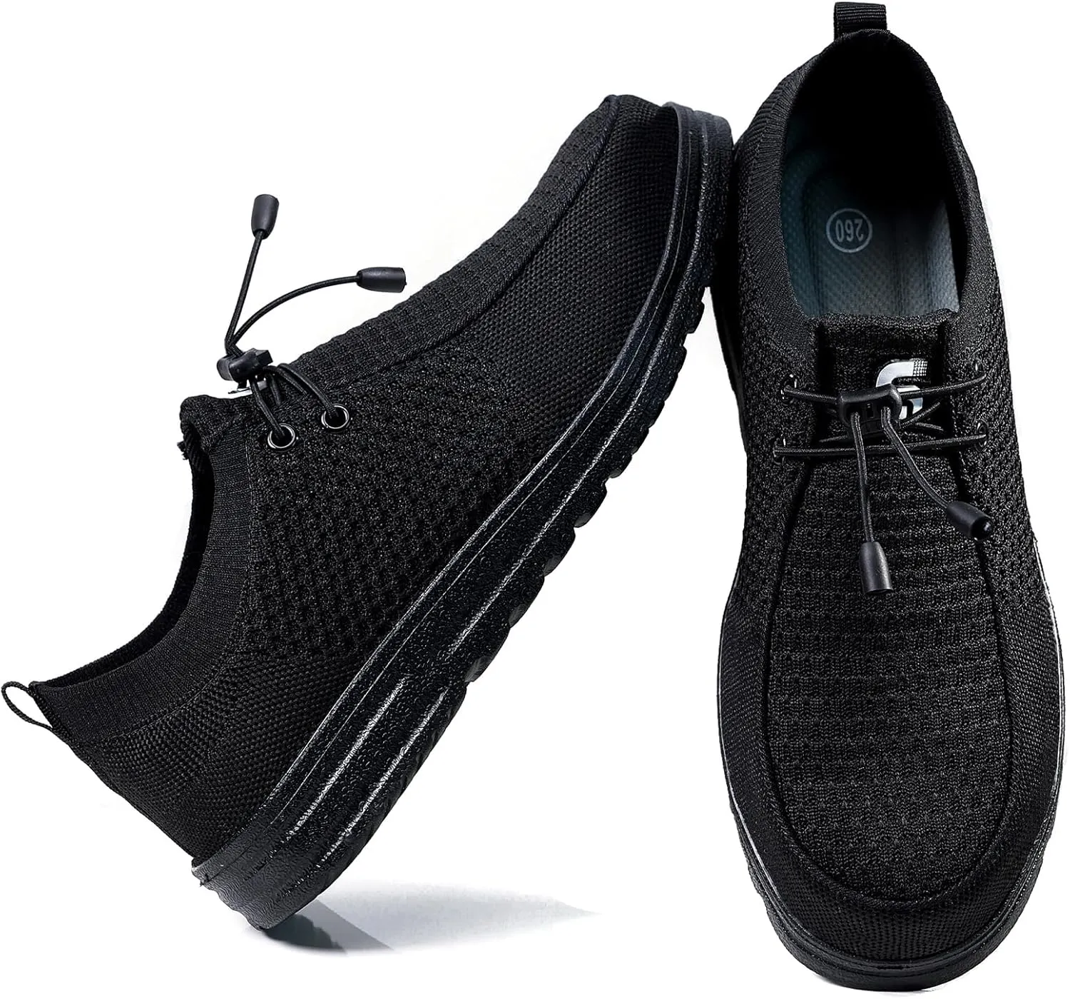 ORISTACO Steel Toe Loafers, Lightweight Breathable Slip-on Work Safety Shoes for Industry Construction
