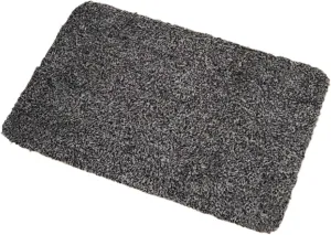 Outdoor Doormats Absorbent Microfiber Clean Step Mat Washable Doormat Carpet Household Rug Door Mat Drop Shipping for Entryway，Outside Porch(Black)