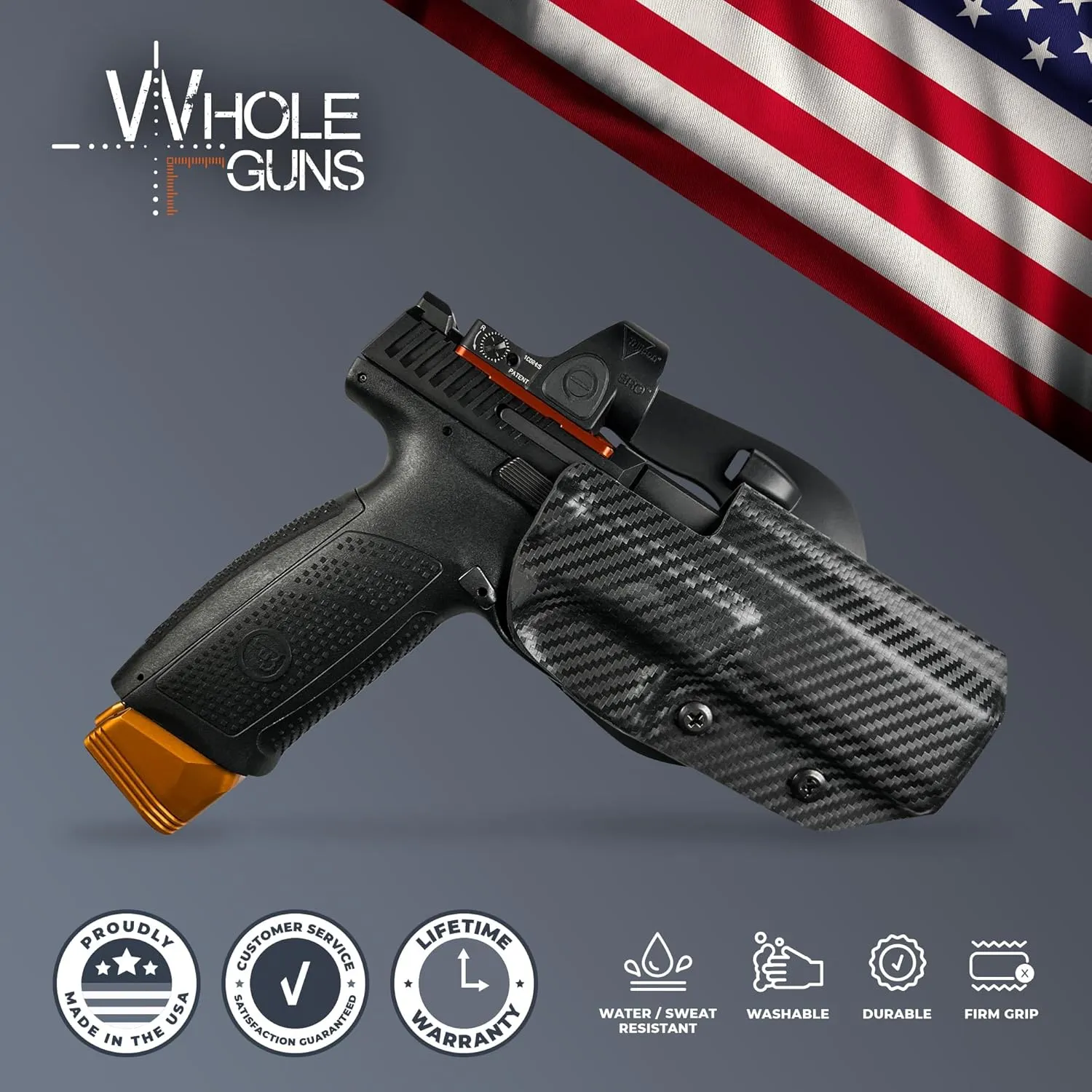 OWB Paddle Holster - Outside The Waistband fits S&W CSX E-Series 3.6''