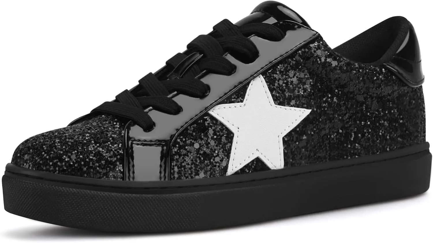 PARTY Women's Fashion Star Sneaker Lace Up Low Top Comfortable Cushioned Walking Shoes