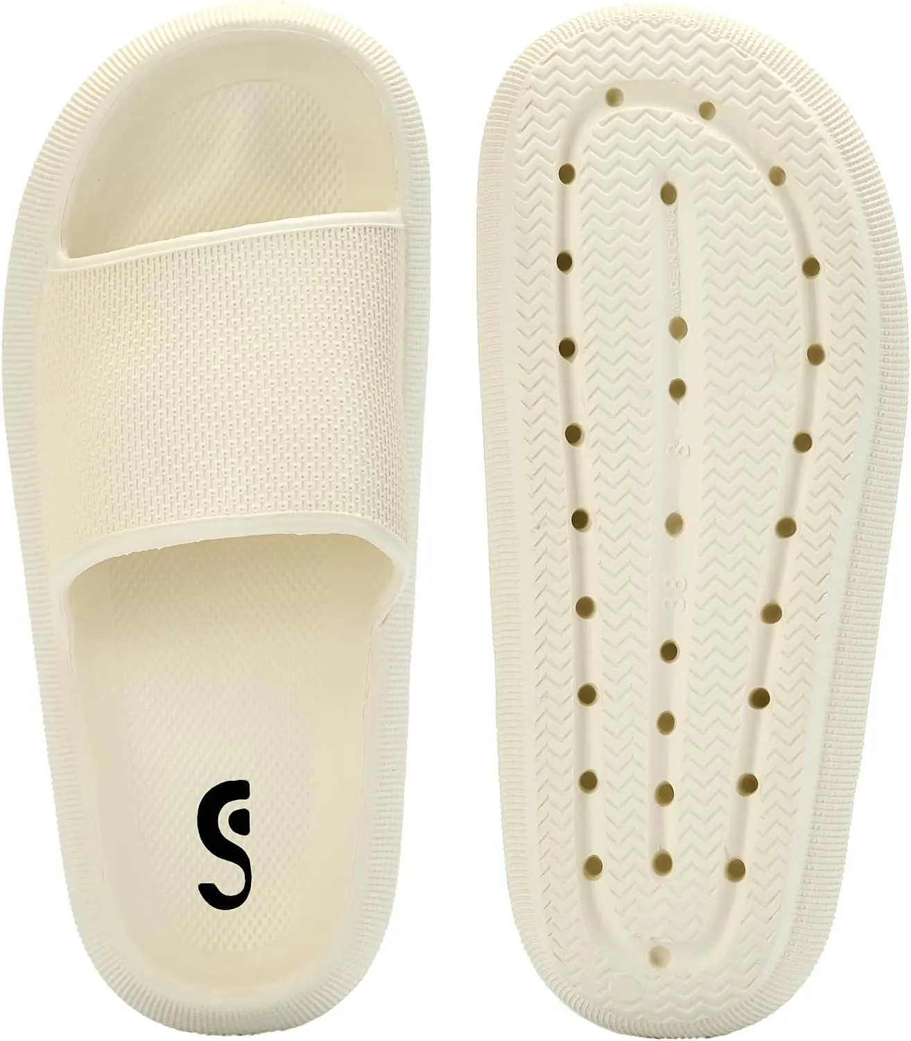 Pillow Slippers for Womens House Slides Sandals Cushioned Thick Sole Cloud Slippers Easy to Clean Quick Dry Shower Shoes