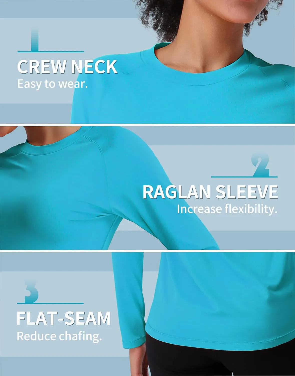 Pioneer Camp Rash Guard for Women Sun Shirts UPF 50  SPF UV Protection Long Sleeve Workout Tops Hiking Running Quick Dry