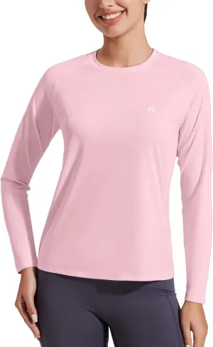 Pioneer Camp Rash Guard for Women Sun Shirts UPF 50  SPF UV Protection Long Sleeve Workout Tops Hiking Running Quick Dry