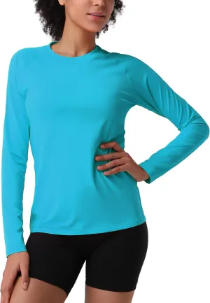 Pioneer Camp Rash Guard for Women Sun Shirts UPF 50  SPF UV Protection Long Sleeve Workout Tops Hiking Running Quick Dry