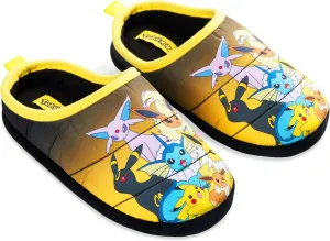 Pokemon Boys Slippers, Cosy Slip on House Shoes with Non Slip Sole - Gamer Gift