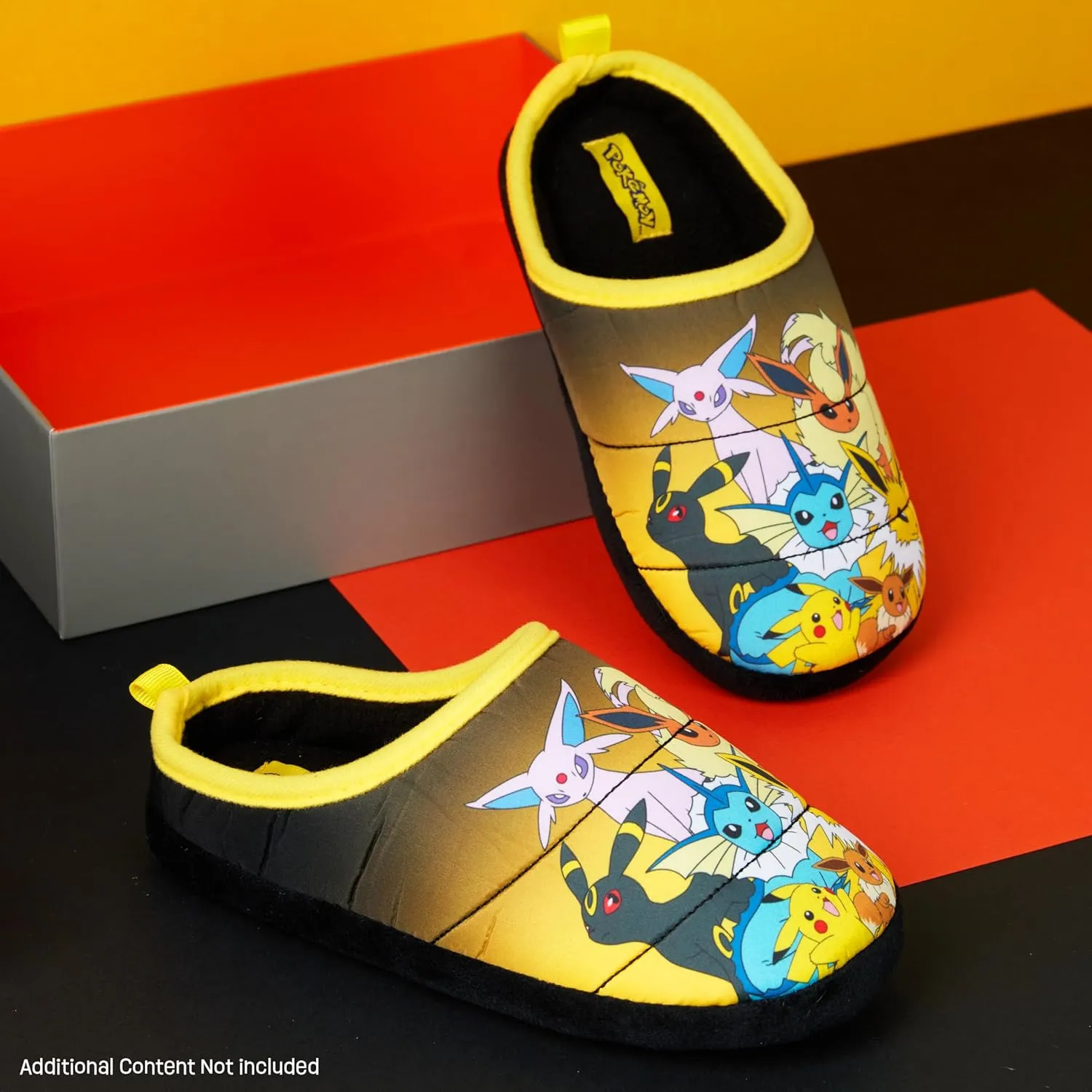 Pokemon Boys Slippers, Cosy Slip on House Shoes with Non Slip Sole - Gamer Gift
