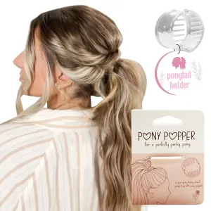Pony Popper Hair Clip - Ultimate Solution for Full, Voluminous, and Natural Ponytails with Minimal Effort - Versatile Hair Clip for All Hair Types (Clear)