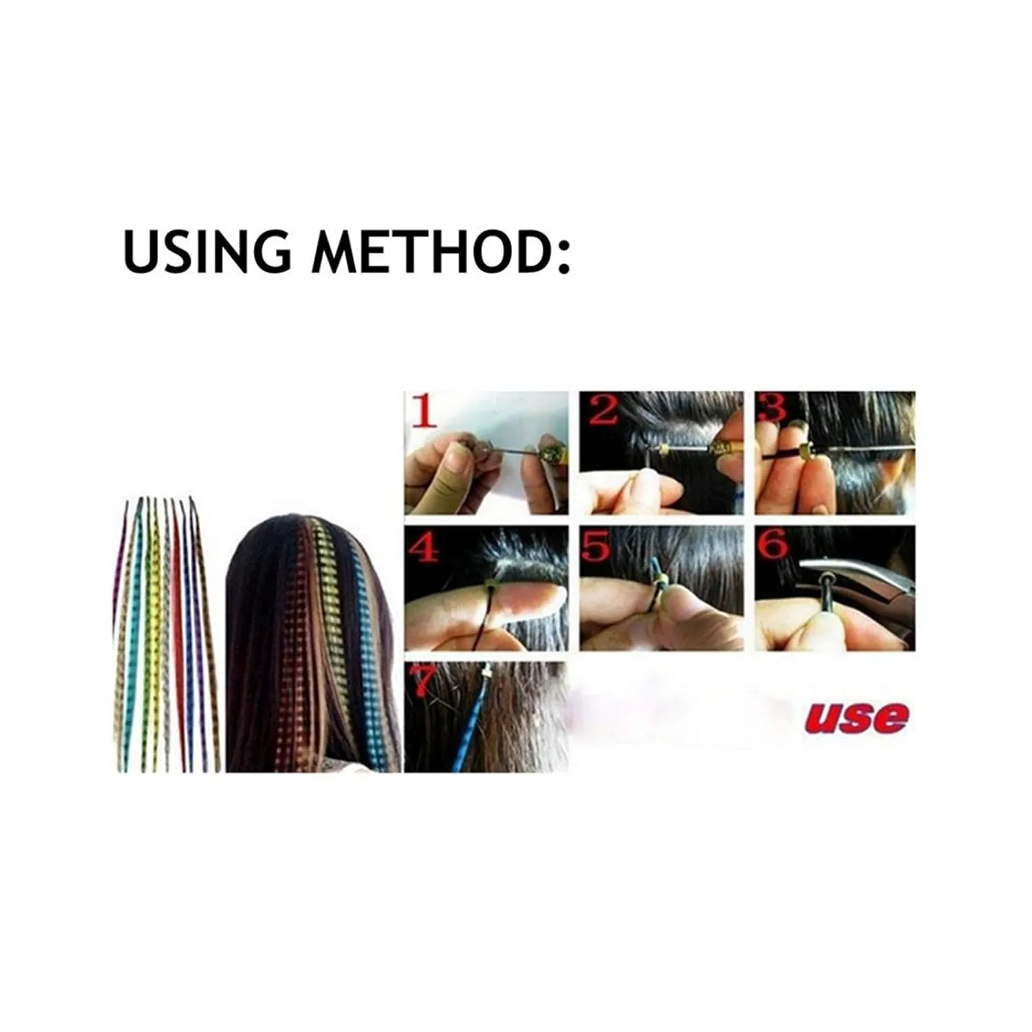 Pre-Loaded Silicone Nano Ring Beads Hair Extensions Nano Lined Beads 1Roll= 1000Pcs Easy Application No Slip