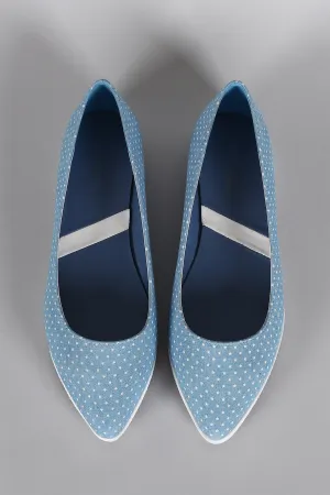 Print Flat Denim Stars Loafer On Fully-featured Custom-built Slip