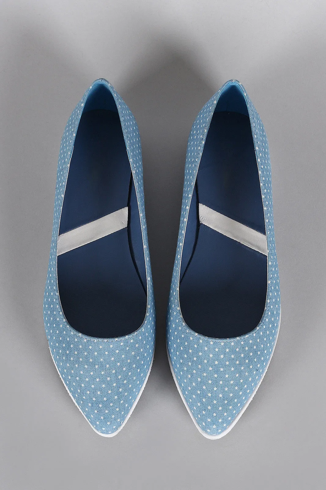 Print Flat Denim Stars Loafer On Fully-featured Custom-built Slip
