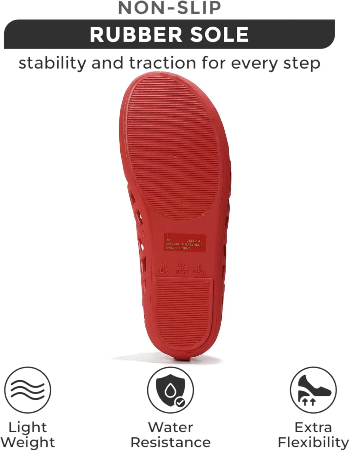 Project Cloud Jelly Shoes for Women - Lightweight & Water-Resistant Women's Flats Sandals - Non Slip Womens Shoes - Perfect Summer Jelly Flats for Women 2025 (Jellz)