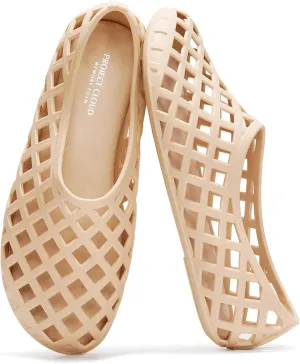 Project Cloud Jelly Shoes for Women - Lightweight & Water-Resistant Women's Flats Sandals - Non Slip Womens Shoes - Perfect Summer Jelly Flats for Women 2025 (Jellz)