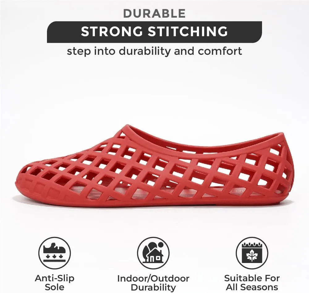 Project Cloud Jelly Shoes for Women - Lightweight & Water-Resistant Women's Flats Sandals - Non Slip Womens Shoes - Perfect Summer Jelly Flats for Women 2025 (Jellz)