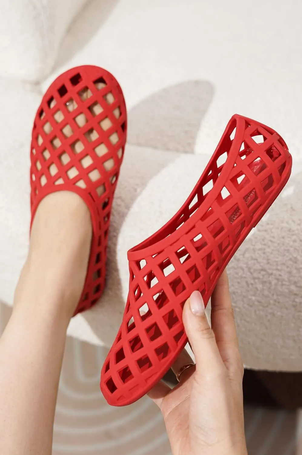 Project Cloud Jelly Shoes for Women - Lightweight & Water-Resistant Women's Flats Sandals - Non Slip Womens Shoes - Perfect Summer Jelly Flats for Women 2025 (Jellz)