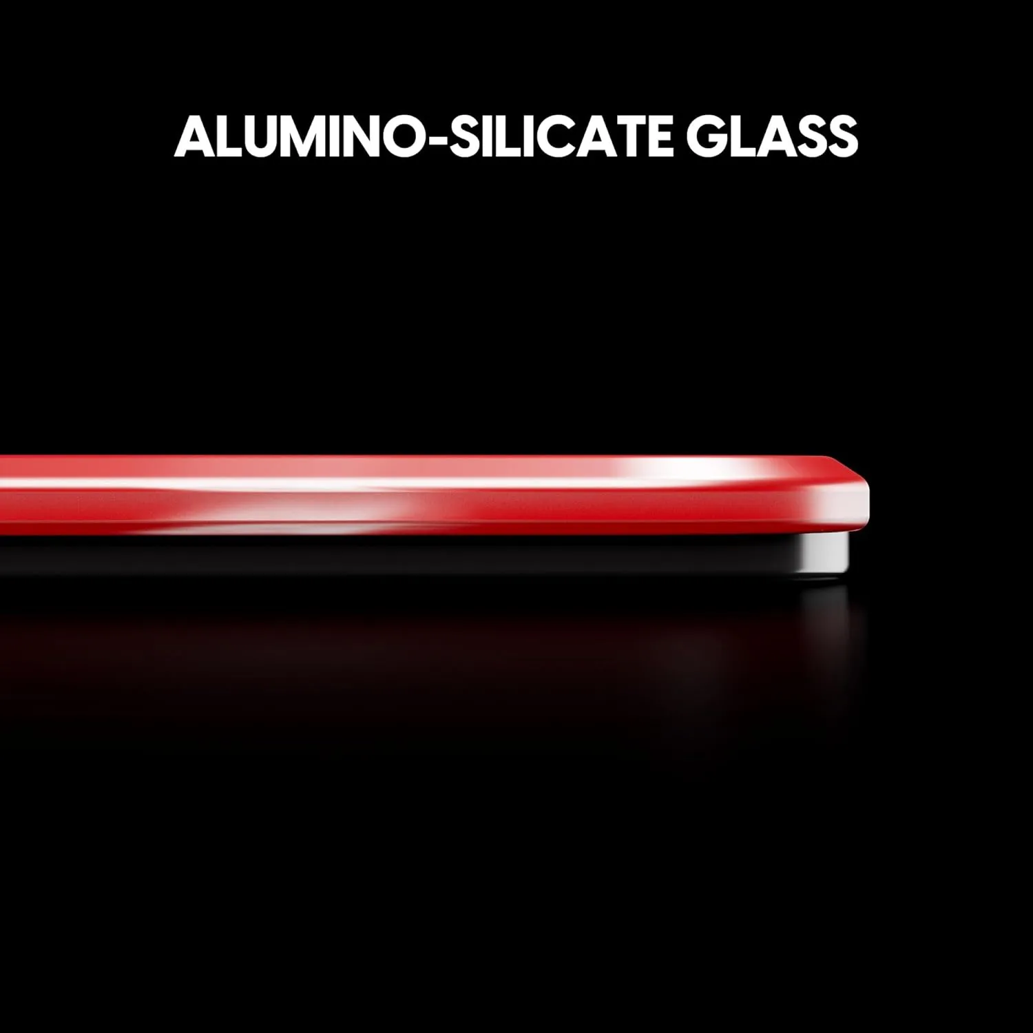 Pulsar Superglide Glass Gaming Mouse Pad v2 ALUMINO-Silicate Glass Surface Anti-Slip Fully Molded high-Density Silicone Rubber 16.5in x 13in (L, Red)