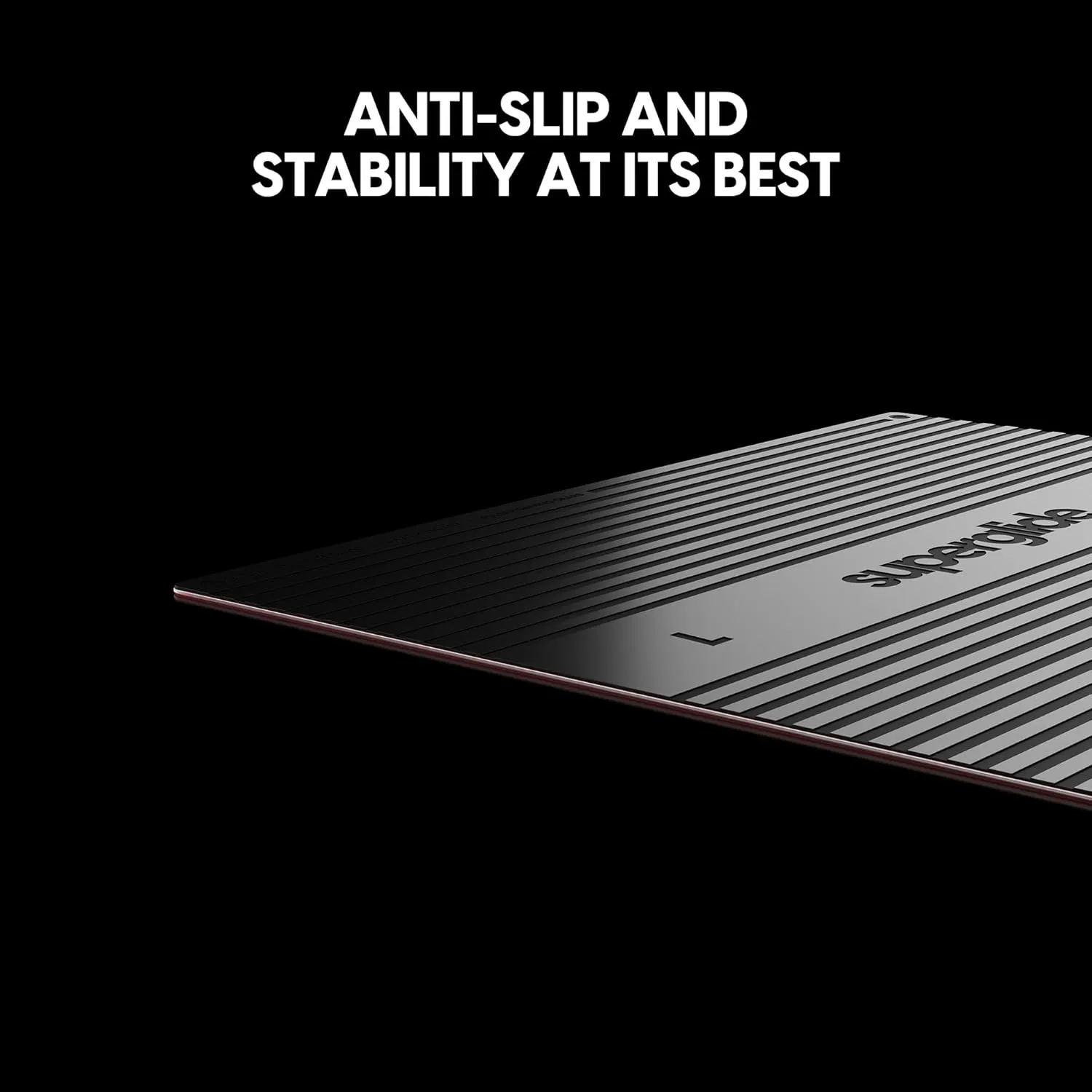 Pulsar Superglide Glass Gaming Mouse Pad v2 ALUMINO-Silicate Glass Surface Anti-Slip Fully Molded high-Density Silicone Rubber 16.5in x 13in (L, Red)
