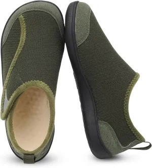 QFH Cozy Slippers for Women & Men - Wide, Diabetic, Barefoot Walking Shoes - Non-Slip, Soft Lining, Comfy House Shoes