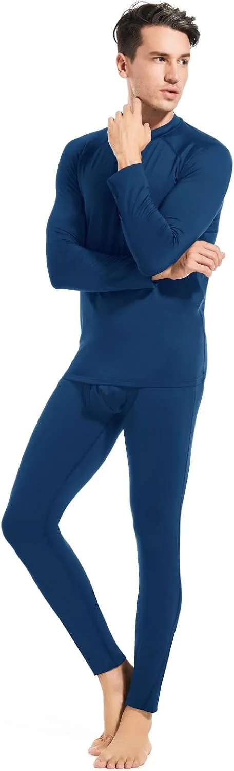 qualidyne Thermal Underwear for Men Long Johns Fleece Lined Winter Warm Base Layer Set Bottom Top for Cold Weather