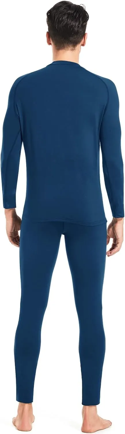 qualidyne Thermal Underwear for Men Long Johns Fleece Lined Winter Warm Base Layer Set Bottom Top for Cold Weather