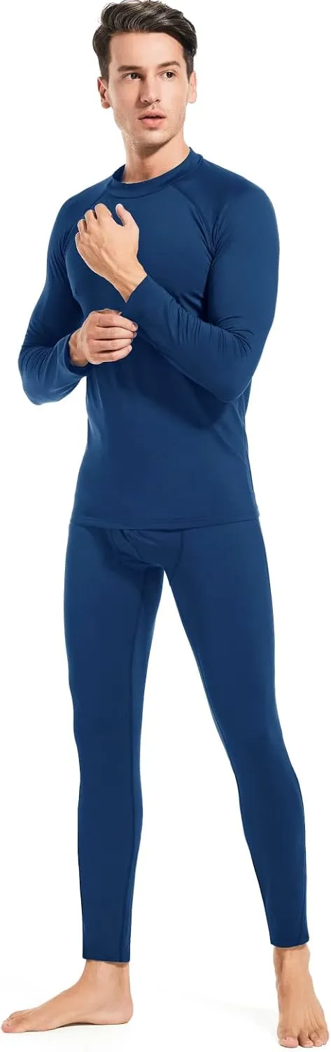 qualidyne Thermal Underwear for Men Long Johns Fleece Lined Winter Warm Base Layer Set Bottom Top for Cold Weather